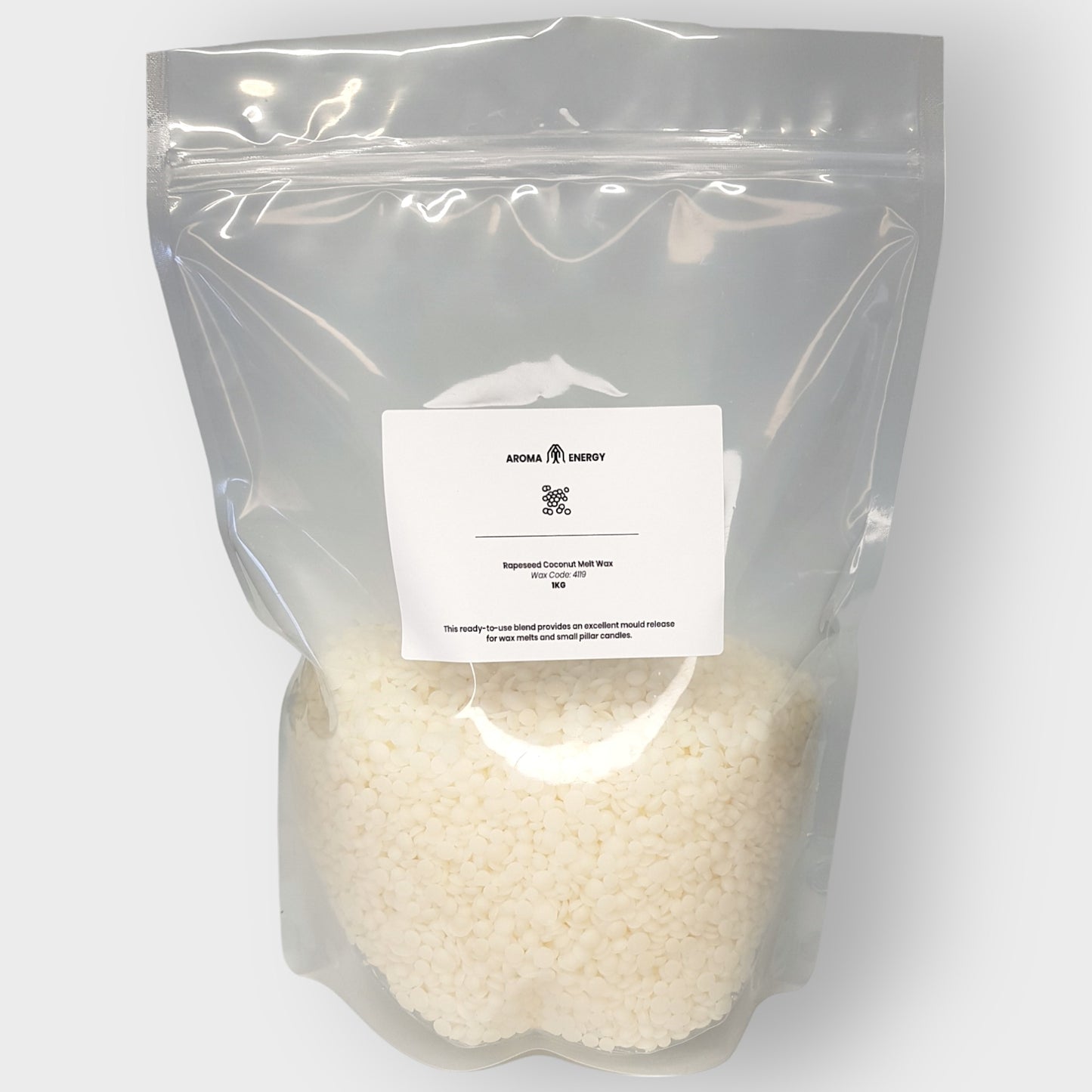 Rapeseed & Coconut Wax Pellets 1kg - Eco-Friendly Candle Making Supplies for Wax Melts & Candles - Aroma Energy