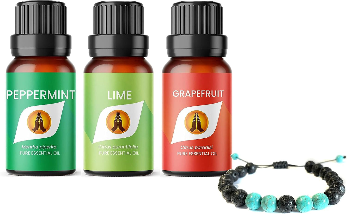 Lava Stone Diffuser Bracelet - Energising Set - Aroma Energy