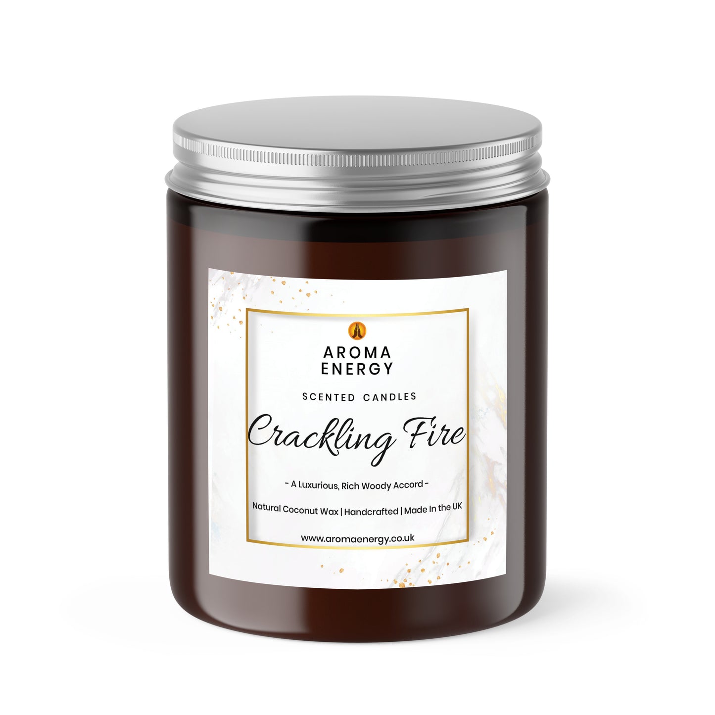 Crackling Fire Christmas Scented Candle | Best home fragrance | Coconut Wax - Aroma Energy