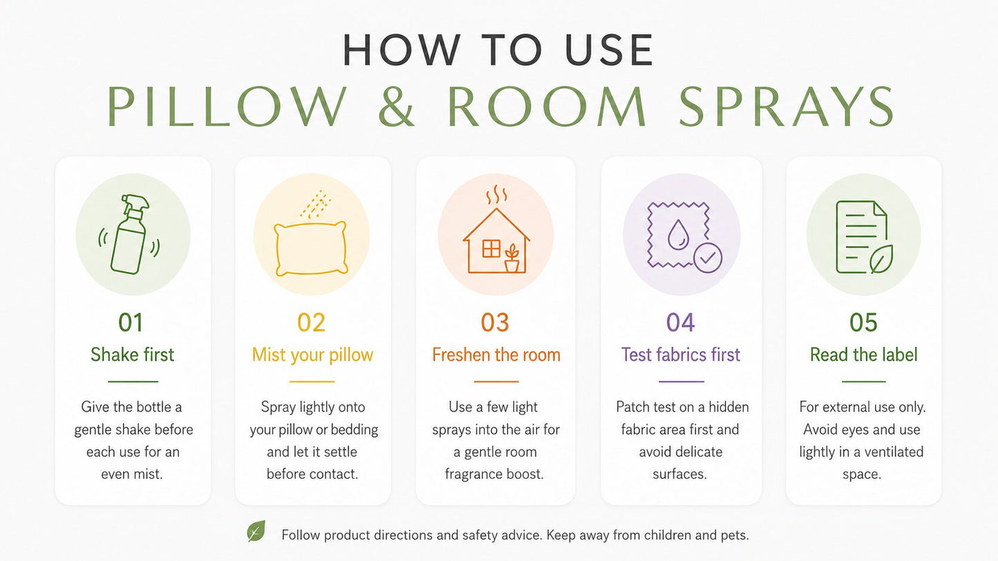 How to use pillow and room sprays | Aroma Energy