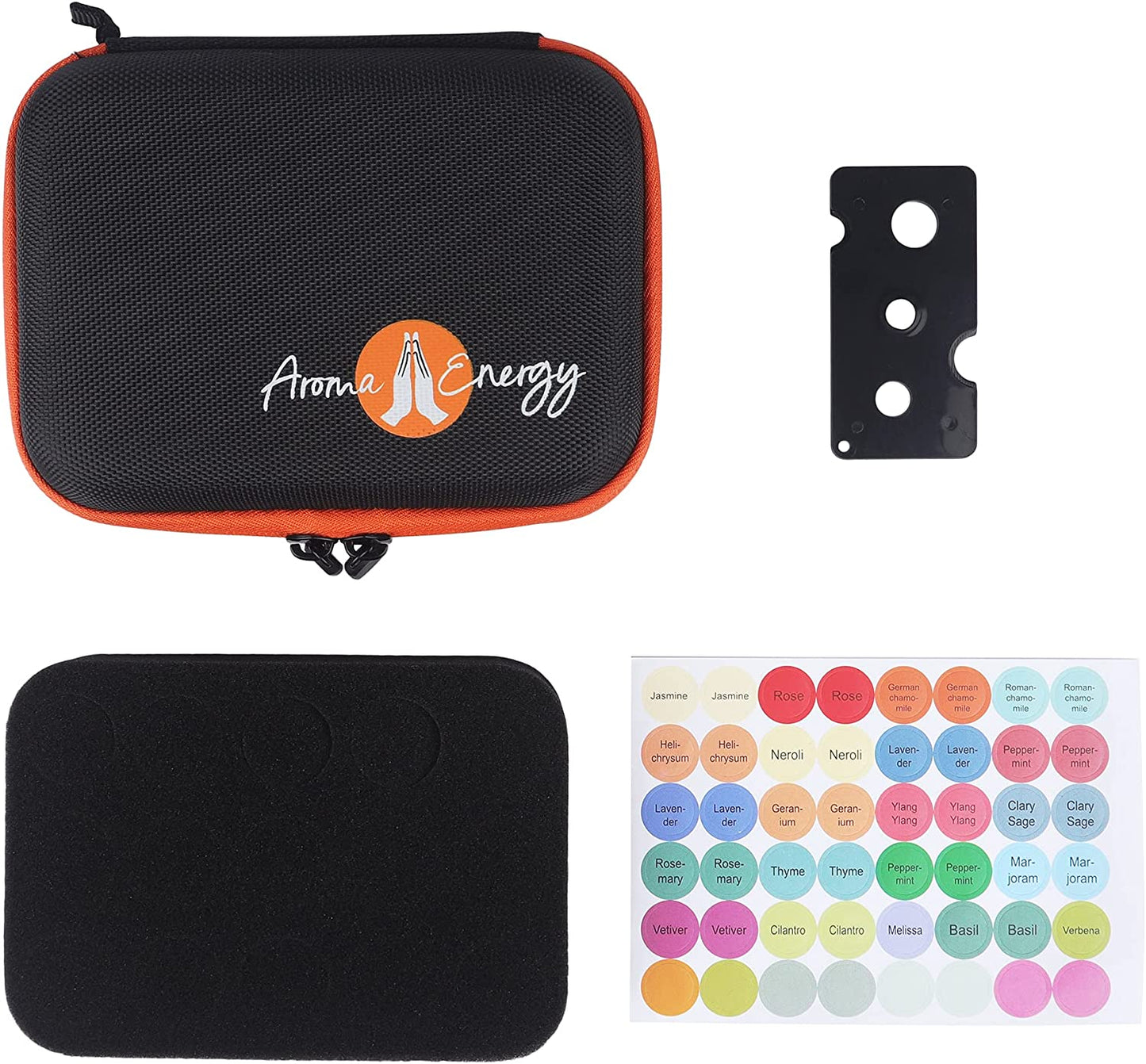Essential Oil Gift Set Travel Case with pack of 4 x 10ml Life Essential Oil blends - Anxiety, Sweet Dreams, Relax & Unwind, Breathe Easy - Aroma Energy