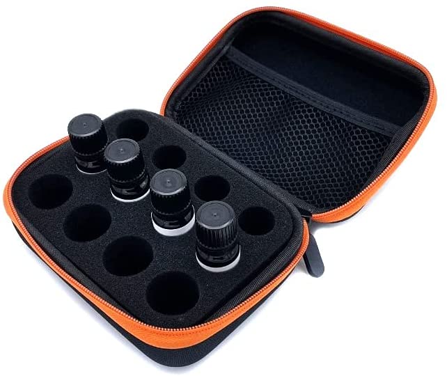 Essential Oil Gift Set Travel Case with pack of 4 x 10ml Sleep Essential Oils - Chamomile, Lavender, Ylang Ylang, Marjoram - Aroma Energy