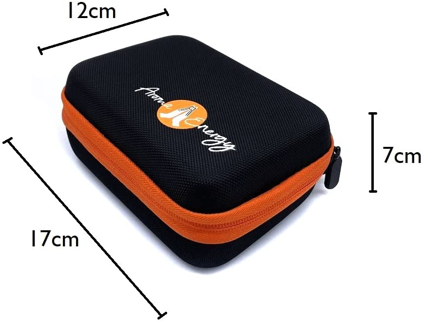 Essential Oil Gift Set Travel Case with pack of 4 x 10ml Life Essential Oil blends - Anxiety, Sweet Dreams, Relax & Unwind, Breathe Easy - Aroma Energy