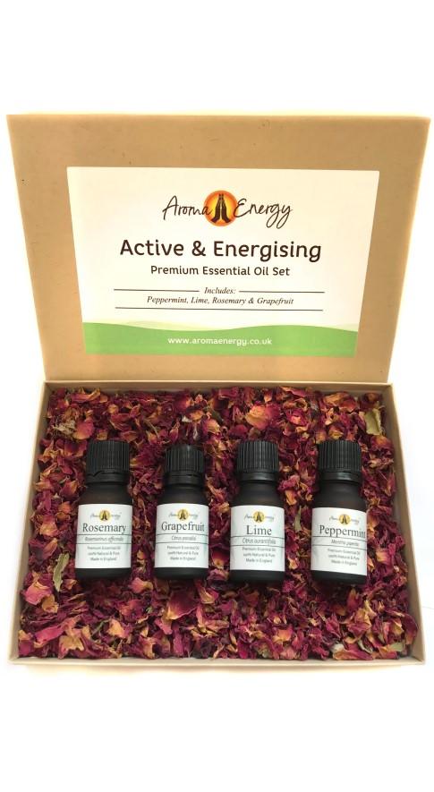 Active & Energising - Essential Oil Gift Set - Aroma Energy