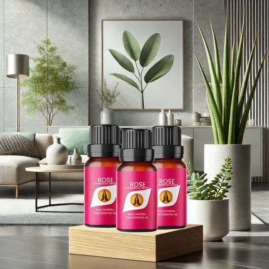 aroma energy rose pure essential oil comercial grade