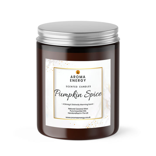 Pumpkin Spice Autumn Scented Candle | Best home fragrance | Coconut Wax - Aroma Energy