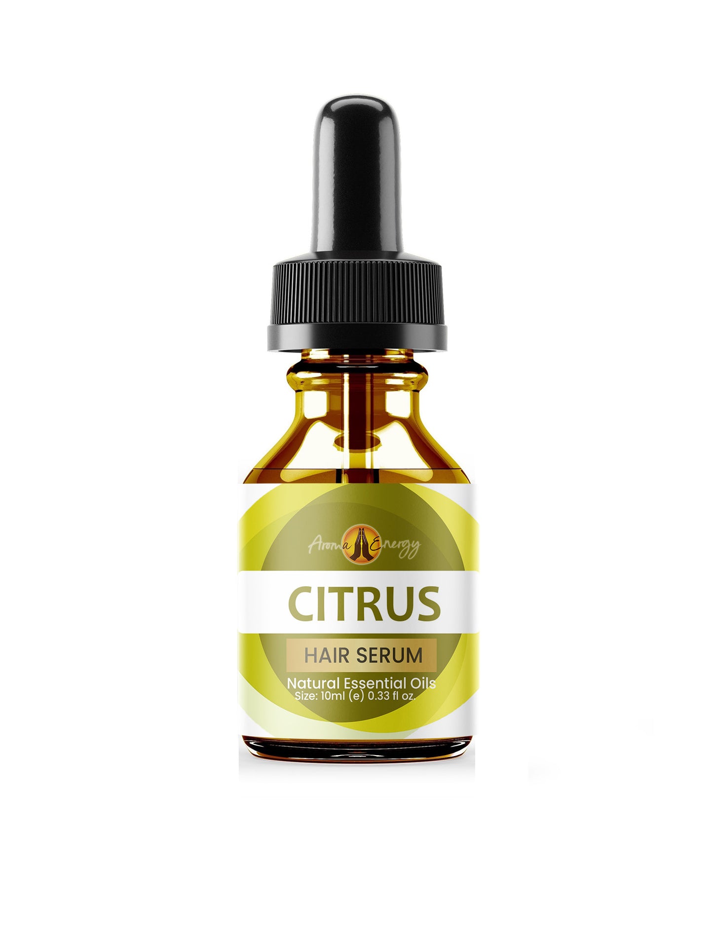 Essential Oil Hair Serum - Citrus - Contains Natural Lemongrass, Castor and Vitamin E Oils - Aroma Energy