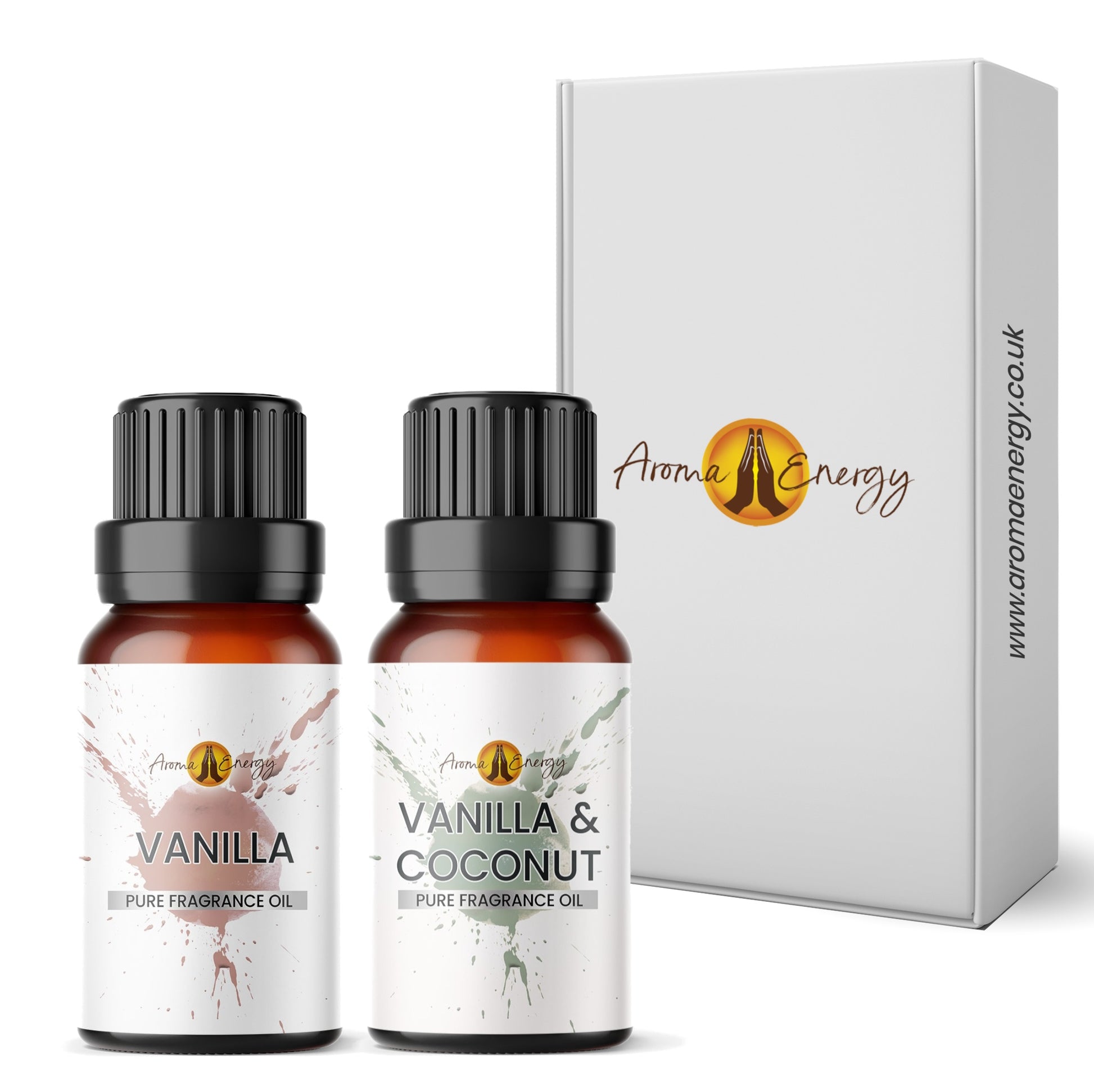 Vanilla & Vanilla Coconut Fragrance Oil Gift Box Set - Aroma Energy
