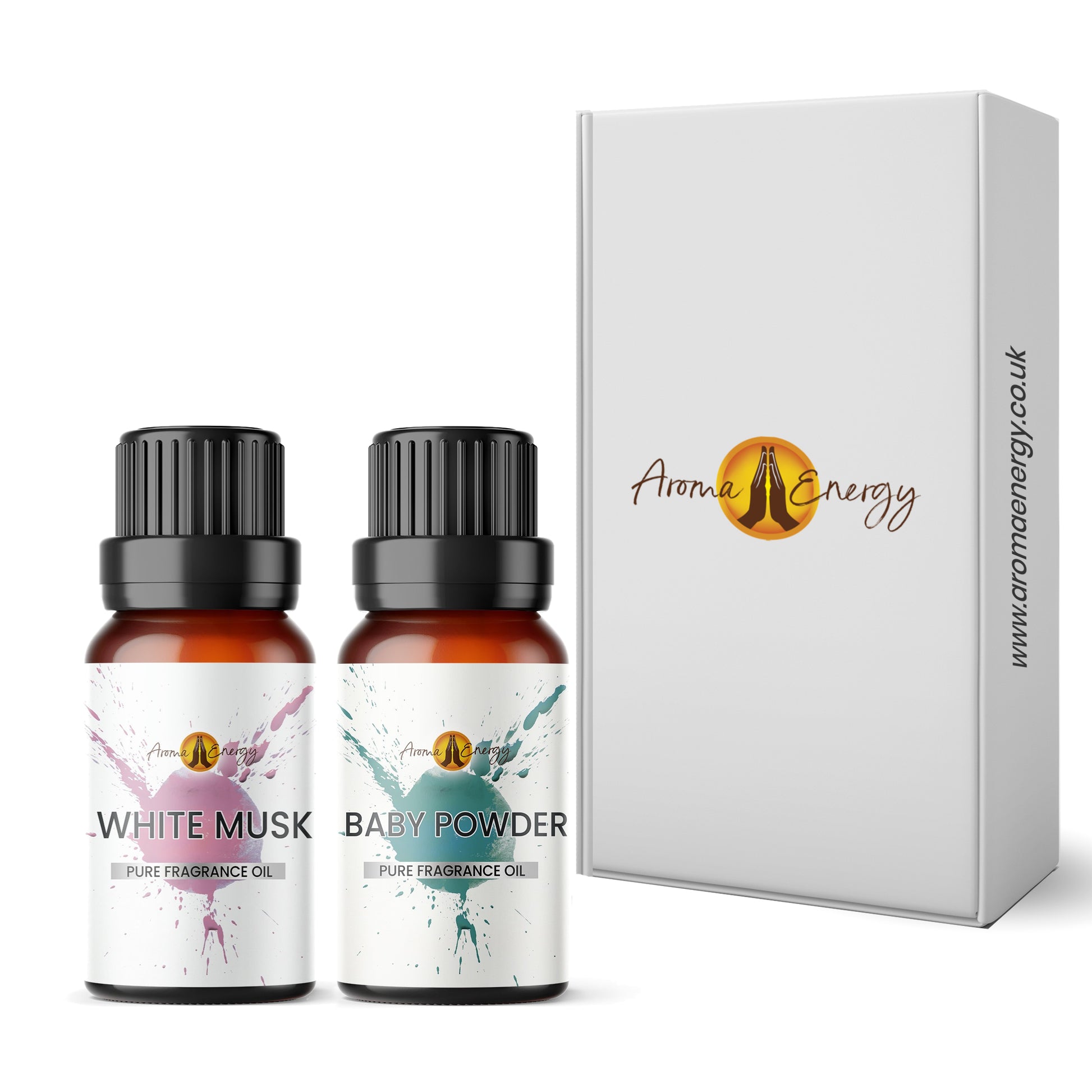 White Musk & Baby Powder Fragrance Oil Gift Box Set - Aroma Energy