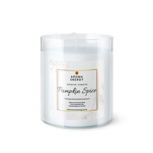 Pumpkin Spice Autumn Scented Candle | Clear Jar