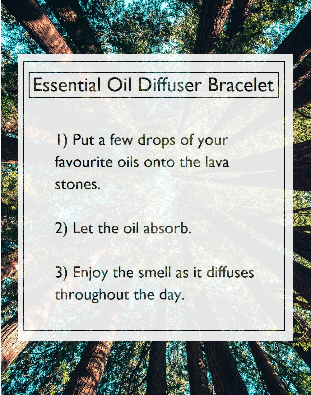 Lava Stone Diffuser Bracelet - Lavender Essential Oil Set - Aroma Energy