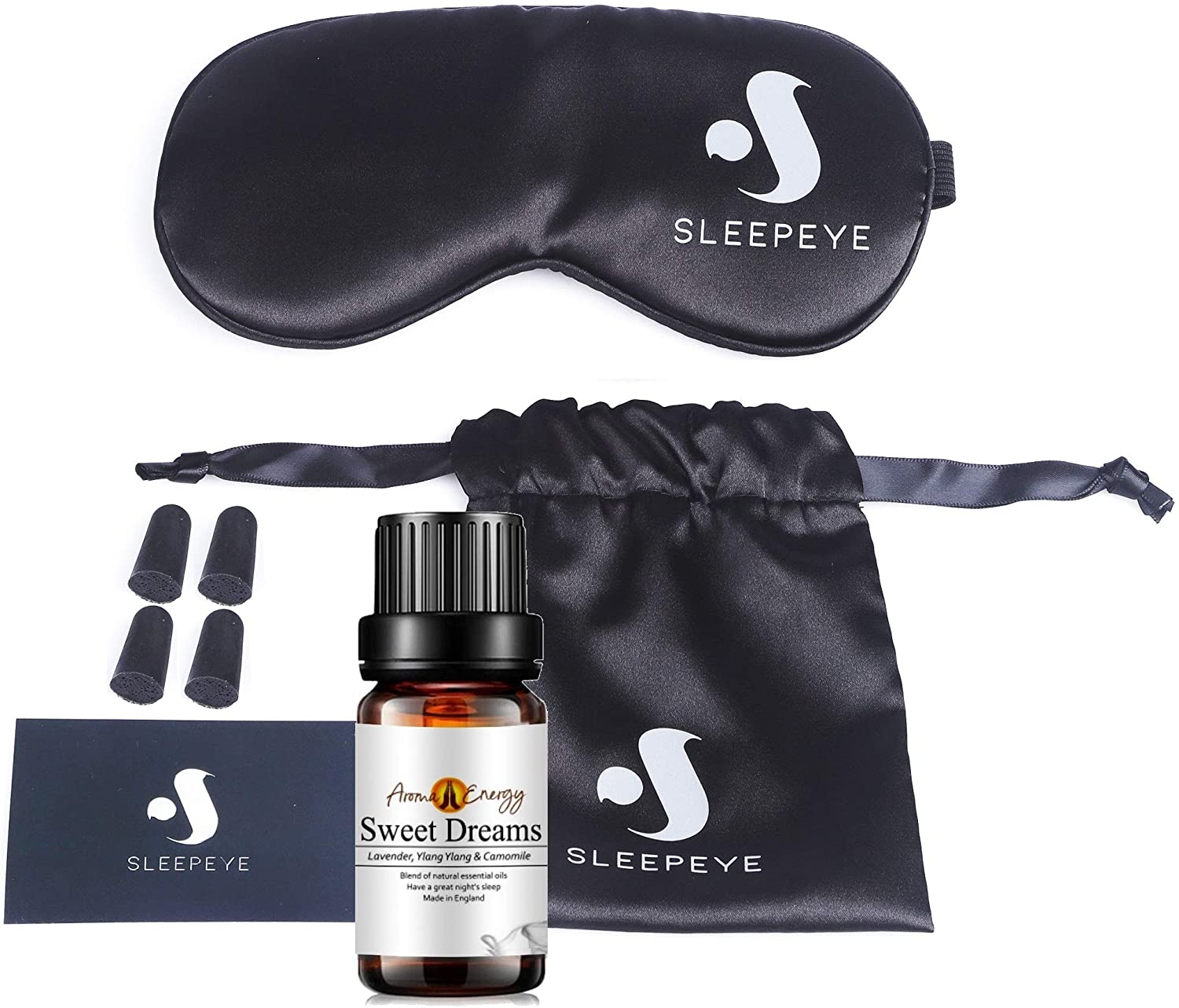 Sleeping Eye Mask + Sweet Dreams Life Oil (10ml) - Aroma Energy