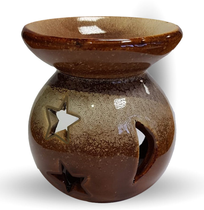 Wax Melt & Oil Burner | Moon & Stars Design - Aroma Energy