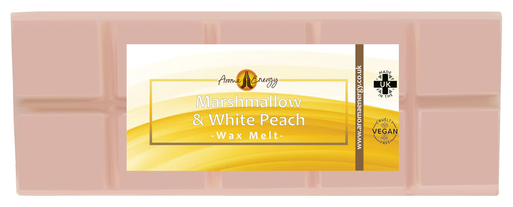 Marshmallow & White Peach Fragrance Wax Melt | Big Snap Bar | 50g - Aroma Energy