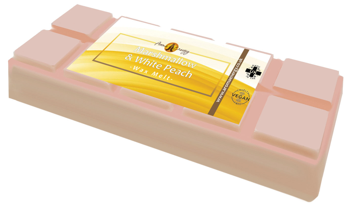 Marshmallow & White Peach Fragrance Wax Melt | Big Snap Bar | 50g - Aroma Energy
