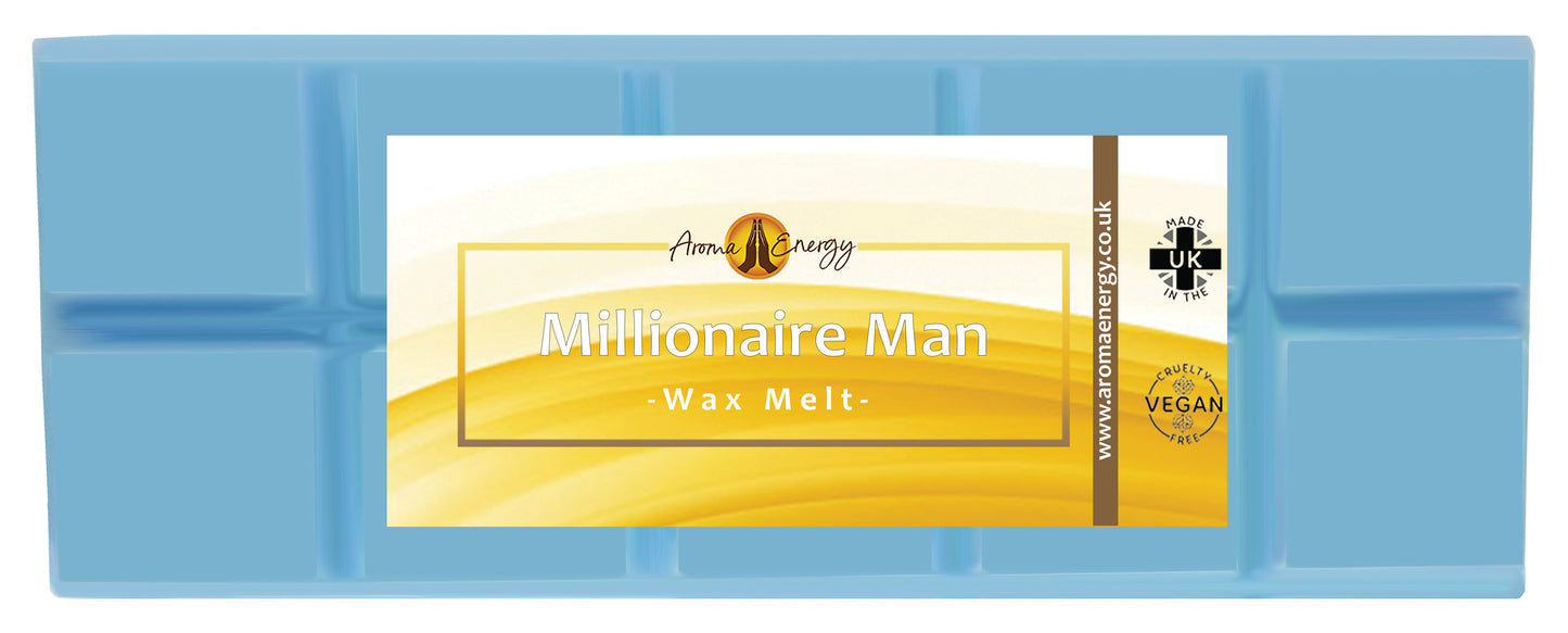Millionaire Man Designer Fragrance Wax Melt | Big Snap Bar | 50g - Aroma Energy