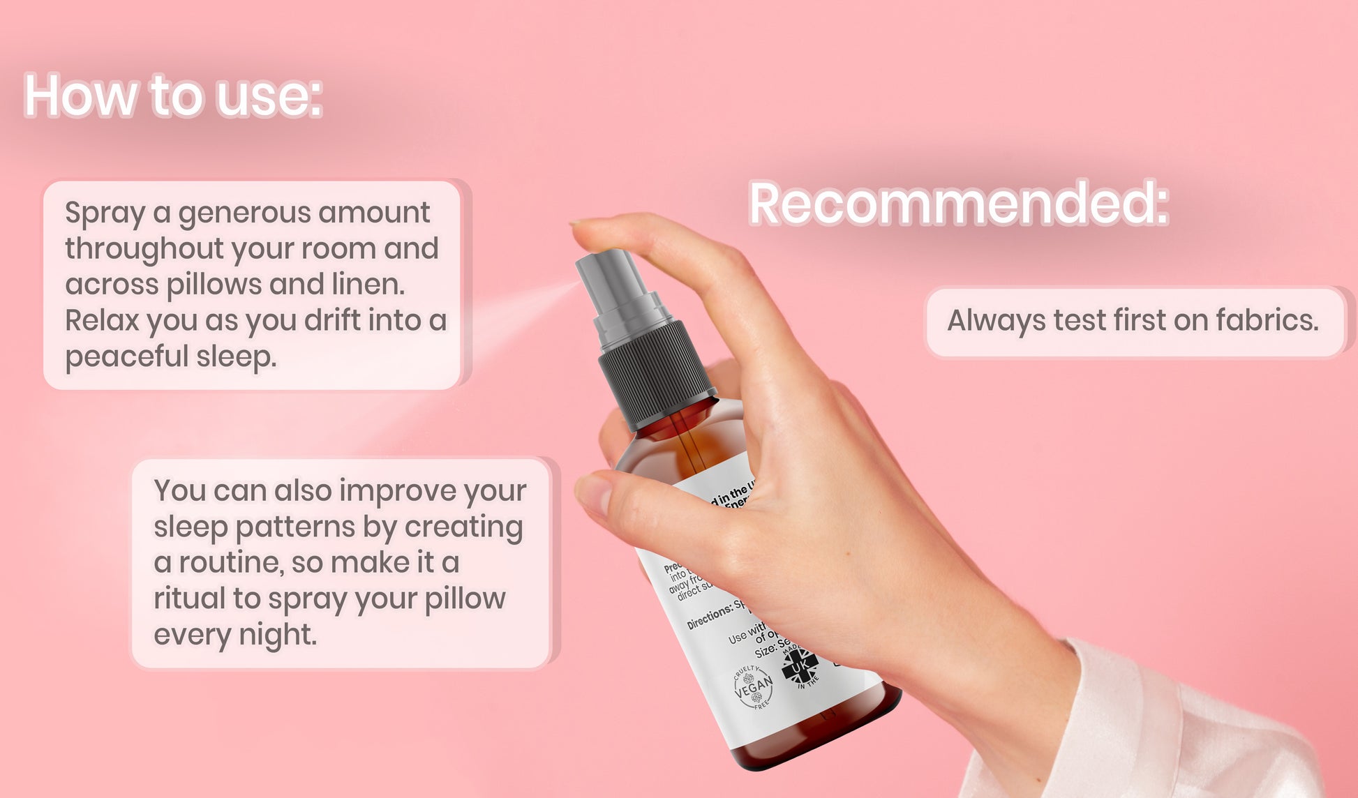 how to use 10ml bottle sleep pillow spray