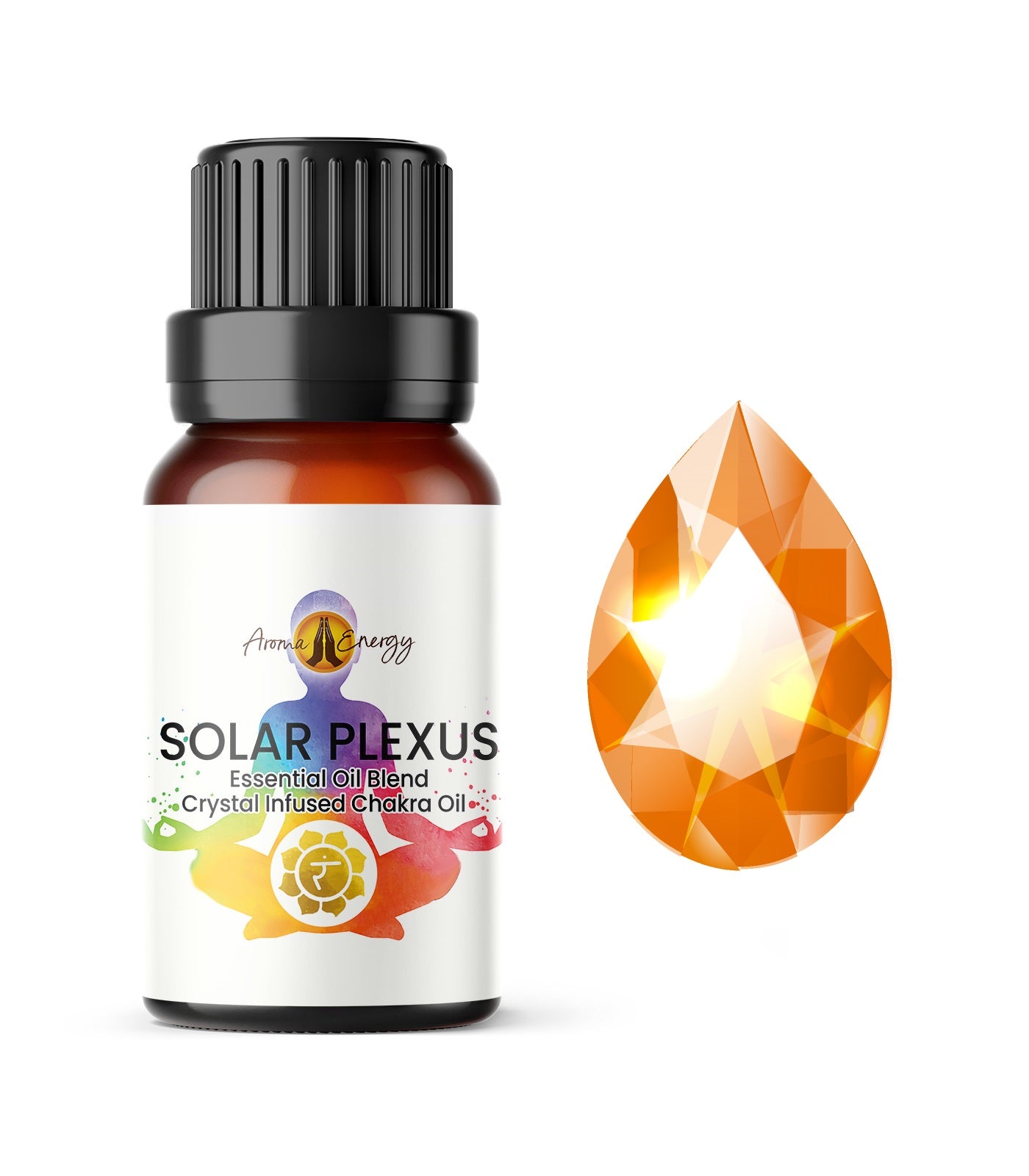 Solar Plexus Chakra Oil With Amber Crystals - Aroma Energy
