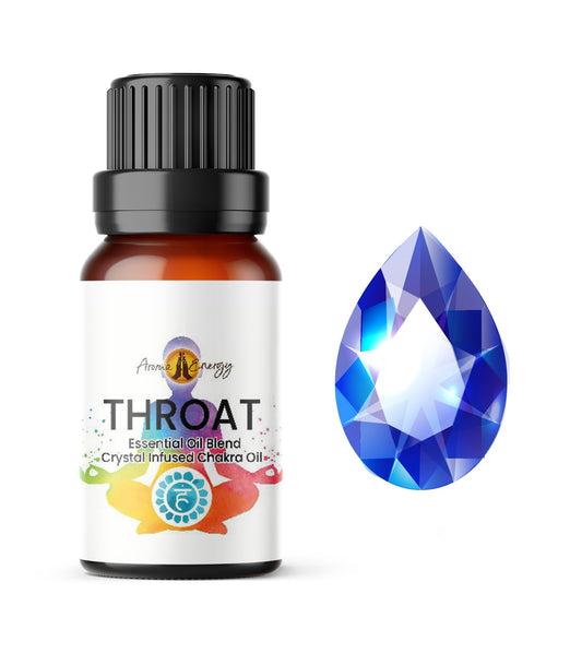 Throat Chakra Oil With Lapis Crystals - Aroma Energy