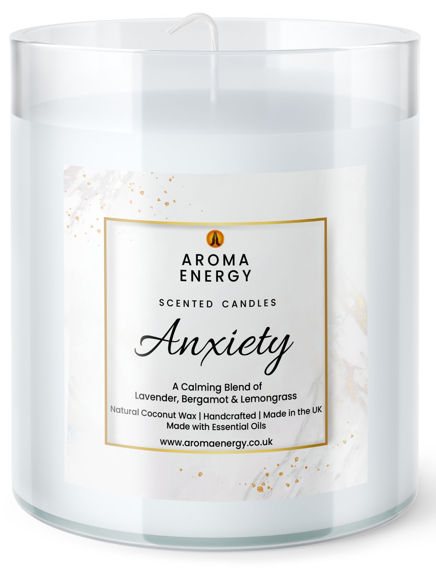 Anxiety Scented Candle | Best home fragrance | Essential oil blend & Coconut Wax | Anxiety & Stress Relief | Calming | - Aroma Energy