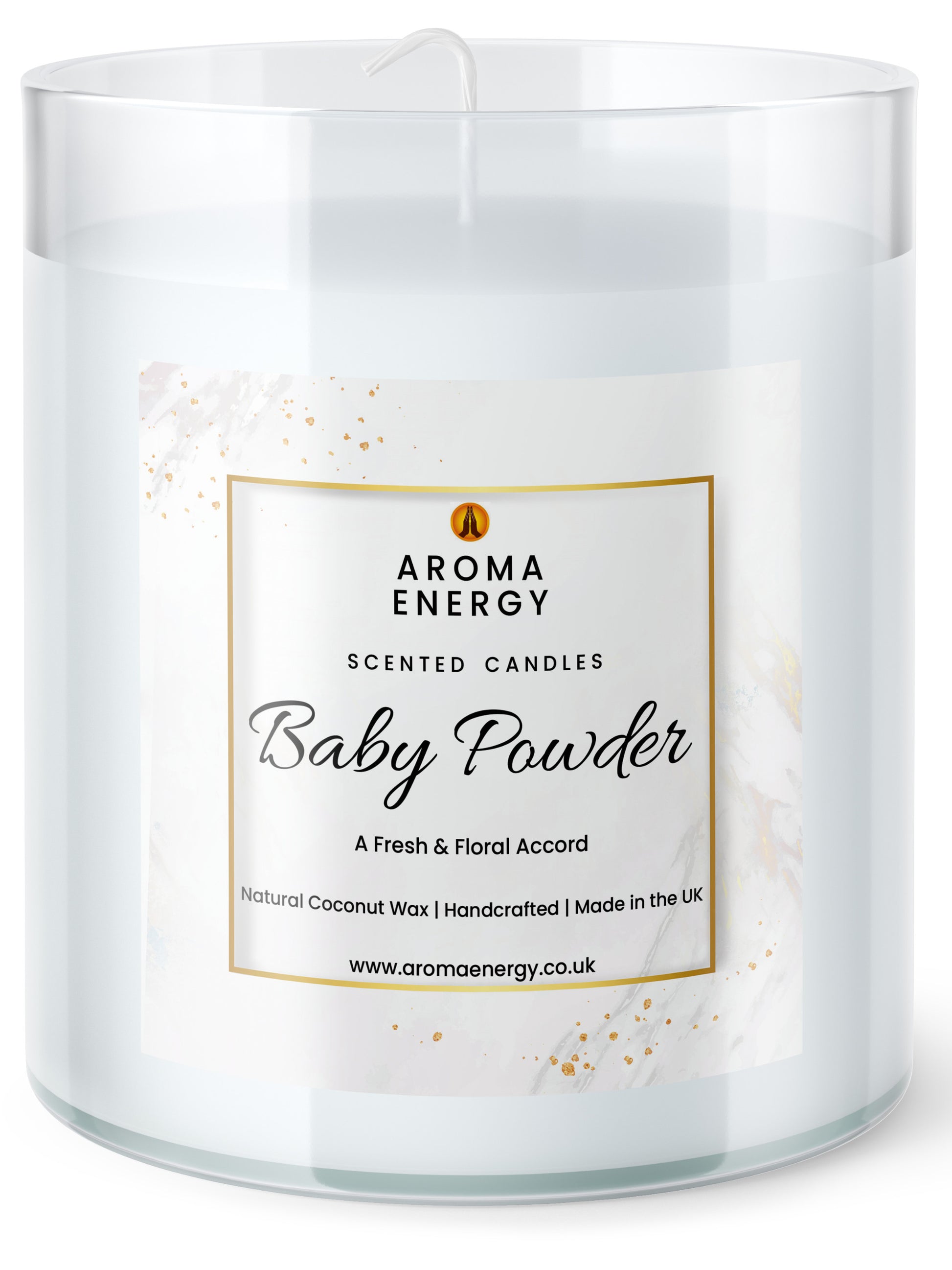 Baby Powder Scented Candle | Best home fragrance | Coconut Wax - Aroma Energy