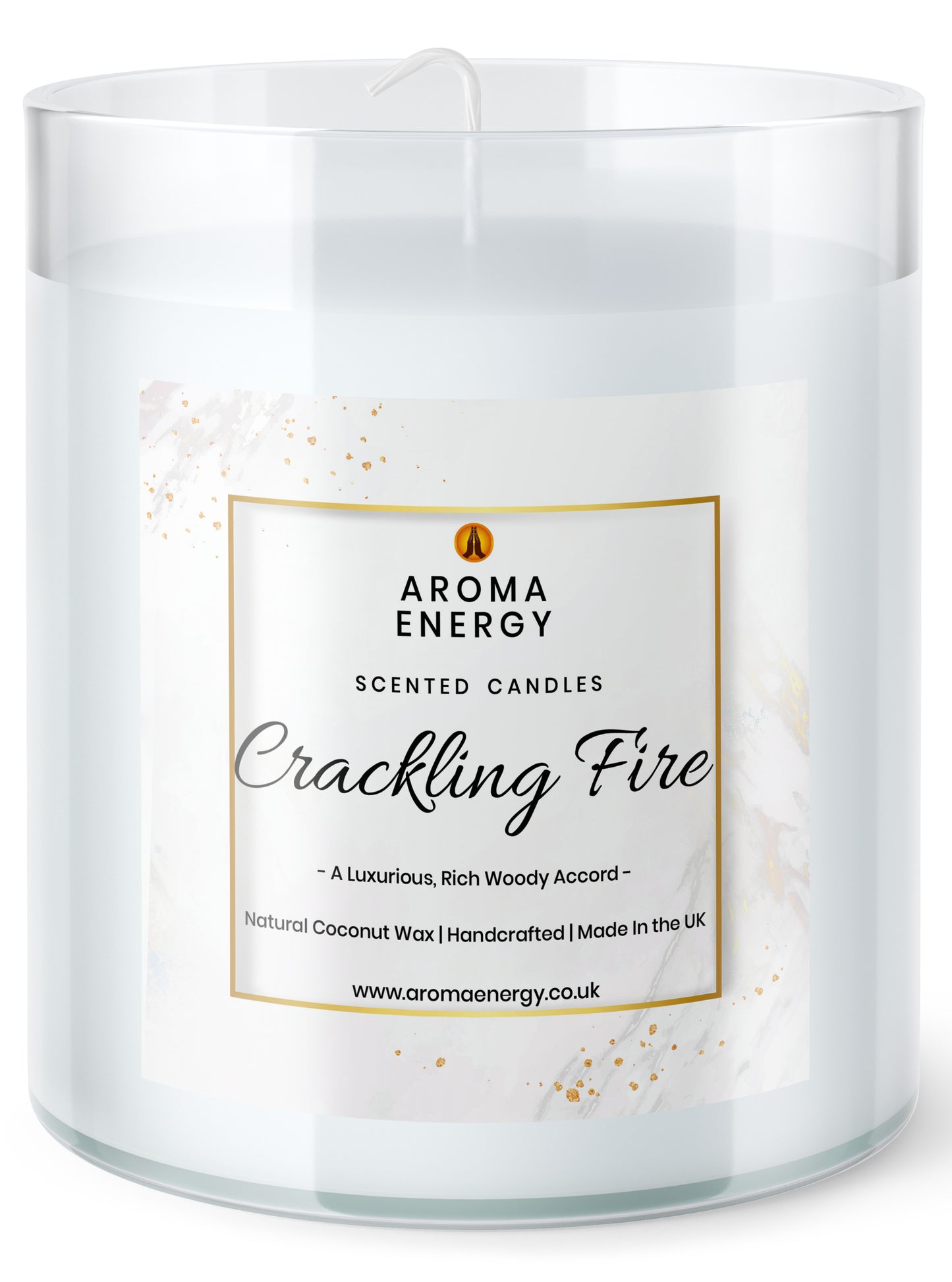 Crackling Fire Christmas Scented Candle | Best home fragrance | Coconut Wax - Aroma Energy