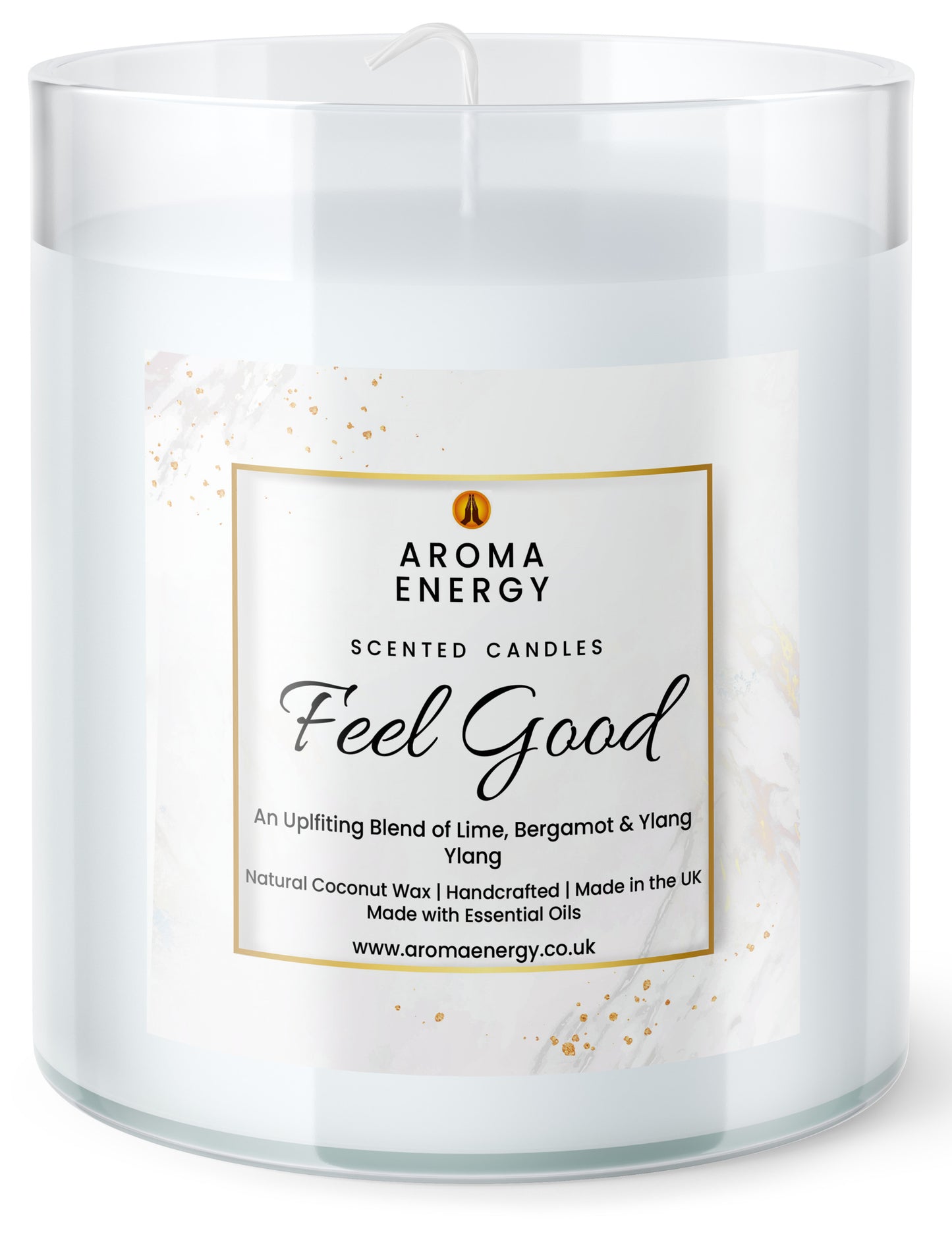 Feel Good Scented Candle | Best home fragrance | Essential oil blend & Coconut Wax - Aroma Energy