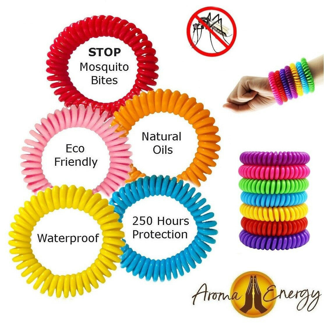 Mosquito Repellent Bracelet Band - Aroma Energy