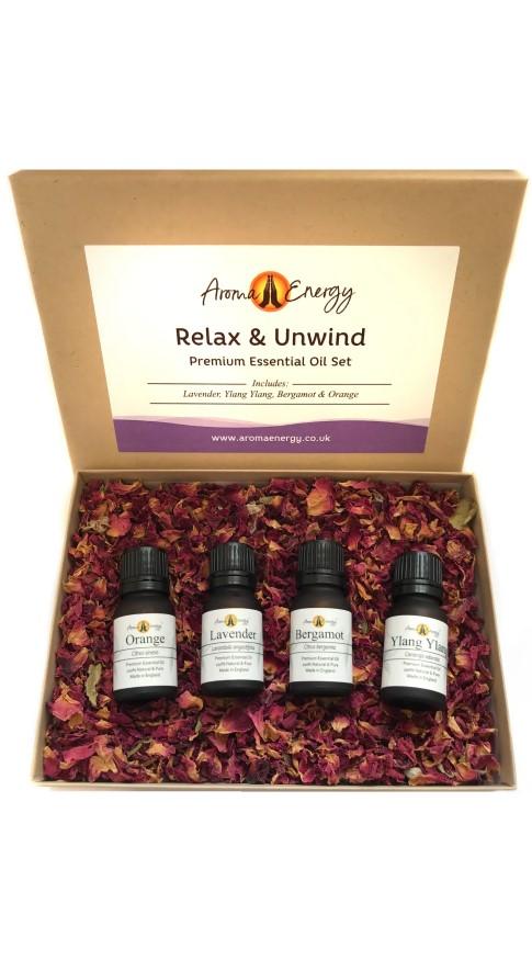 Relax & Unwind - Essential Oil Gift Set - Aroma Energy