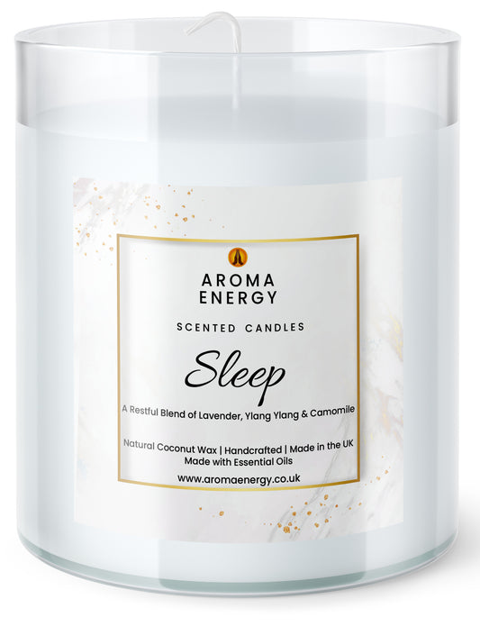 Sleep Scented Candle | Best home fragrance | Essential oil blend & Coconut Wax | Sweet Dreams - Aroma Energy