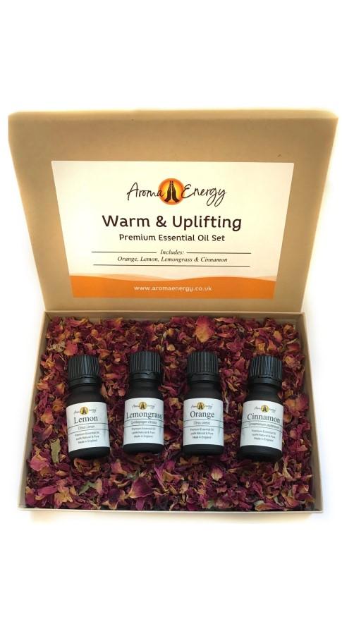 Warm & Uplifting - Essential Oil Gift Set - Aroma Energy